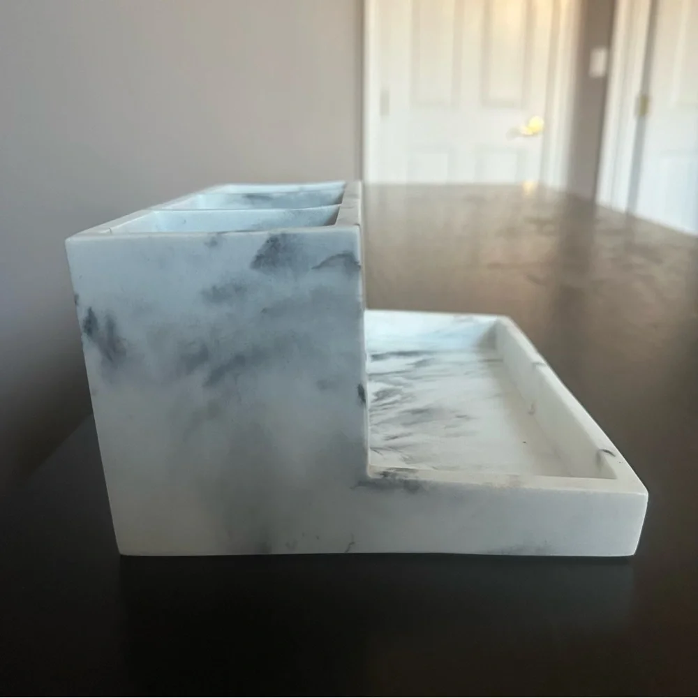 Bino Gray & White Marble Multi Organizer